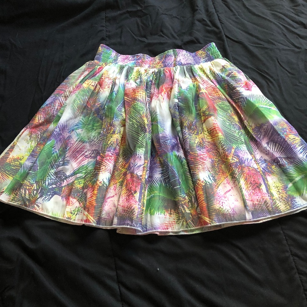 NWOT Signature8 Neon Palm Tree Skirt